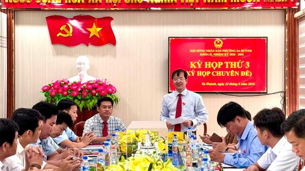 HĐND PHƯỜNG SA HUỲNH TỔ CHỨC KỲ HỌP THỨ 3 - KỲ HỌP CHUYÊN ĐỀ